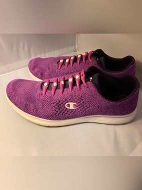 Champion Women's Purple Knit Athletic Sneakers size 12